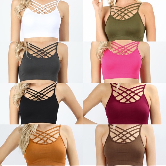 Olive Caged Bralette - Picture 3 of 3